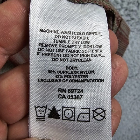 Mountain Hardwear Shirt Mens XL Plaid Short Sleeve Button Up Hiking Outdoors - Picture 8 of 13